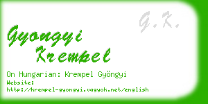 gyongyi krempel business card